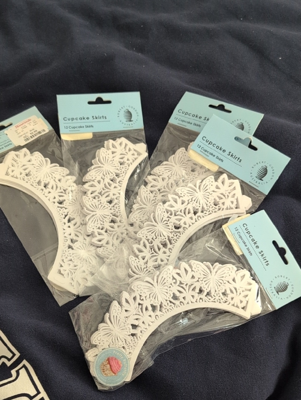 HomeGoods White Butterfly Cupcake Skirts